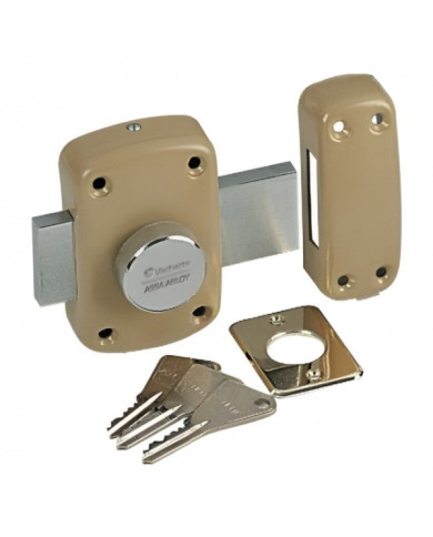 Verrou en applique - à bouton - pour porte de garage - Cyclop 7600 VACHETTE