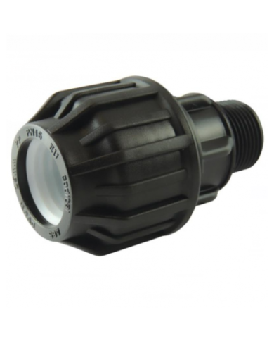 Raccord à compression mâle en polypropylène PP pour tube PE CODITAL