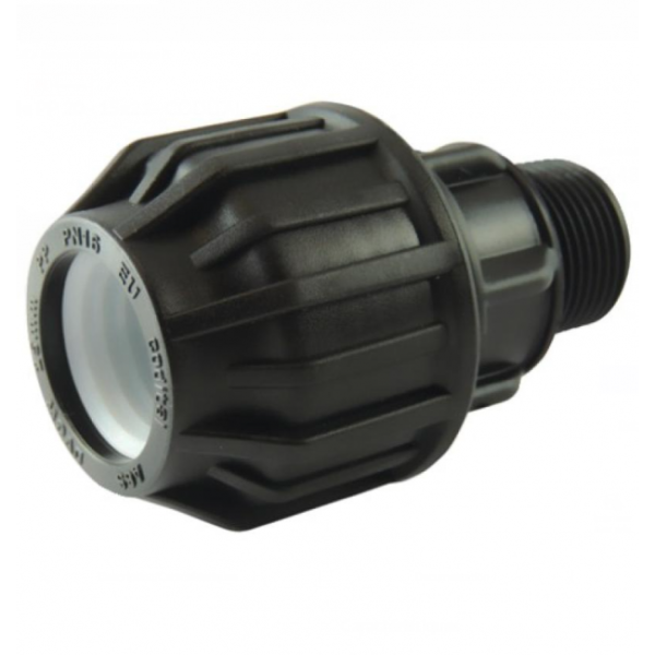 Raccord à compression mâle en polypropylène PP pour tube PE CODITAL