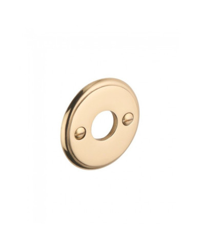 Rosace pour poignée de porte - laiton massif - style marine - doré DCG