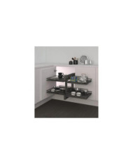 Panier coulissant 839 Compact 2 pour meuble d'angle - Ellite INOXA