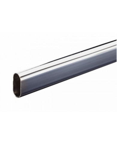 Barre de penderie ovale - 30 x 15 mm - longueur 3 m DUVAL