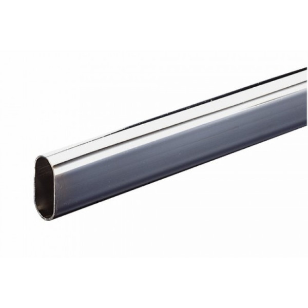 Barre de penderie ovale - 30 x 15 mm - longueur 3 m DUVAL