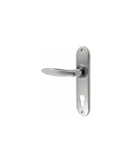 Poignées de porte sur plaques - chromé velours - 165 mm - Jazz VACHETTE