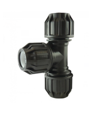 Té à compression 90° égal en polypropylène pour tube PE CODITAL