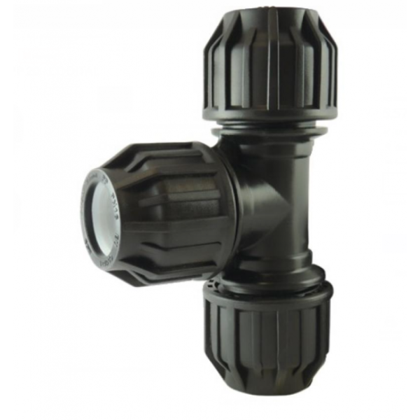Té à compression 90° égal en polypropylène pour tube PE CODITAL