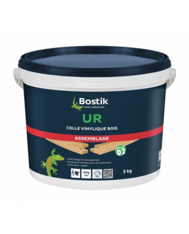 Colle à bois vinylique à prise rapide - classe D2 - UR BOSTIK