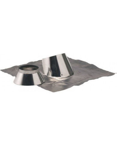 Solin pour conduit double paroi - inclinaison 5 à 30° - Opsinox TEN