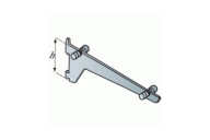 Console droite - aluminium - pas de 50 mm - Square Classic 200 SOFADI