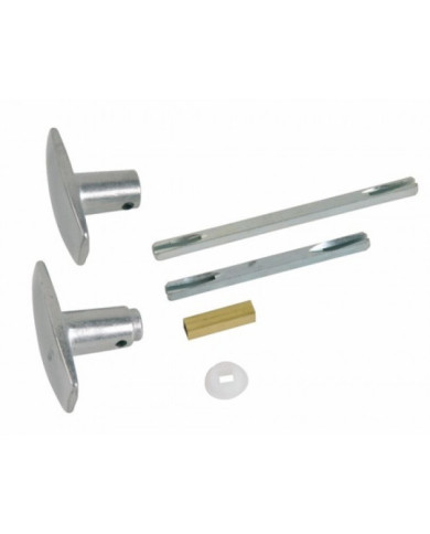Boutons doubles de porte - universels - en aluminium BILCOCQ