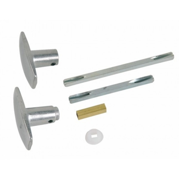 Boutons doubles de porte - universels - en aluminium BILCOCQ