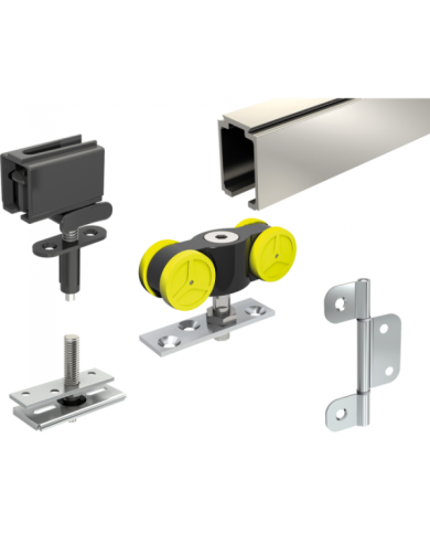 Kit pour porte coulissante pliante - 40 kg par vantail - TANGO MANTION