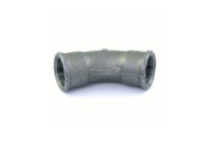 Coude fonte 45° femelle / femelle noir - référence 41 CODITAL