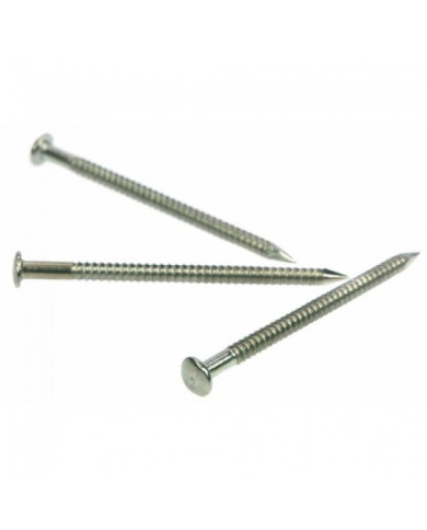 Clous inox pour bardage bois - pointe annelée - acier inox A2 DON QUICHOTTE