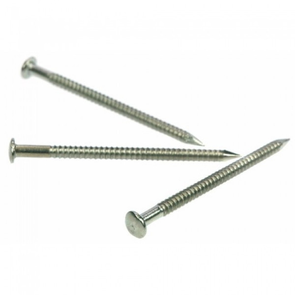 Clous inox pour bardage bois - pointe annelée - acier inox A2 DON QUICHOTTE