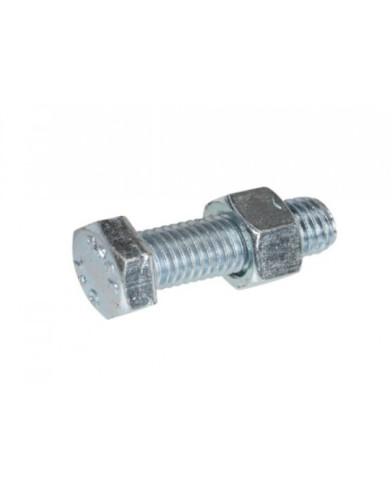 Boulon tête hexagonale - acier zingué blanc - 8.8 - entièrement fileté STAFA