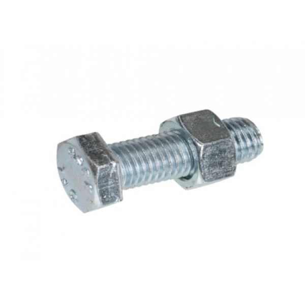 Boulon tête hexagonale - acier zingué blanc - 8.8 - entièrement fileté STAFA