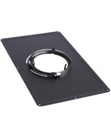 Plaque de propreté inox émail noir - dimensions 300 x 500 mm TEN