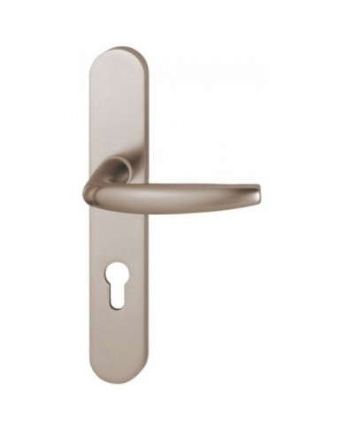 Poignées de porte sur grandes plaques - aluminium inox - Atlanta HOPPE
