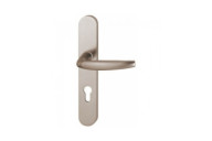 Poignées de porte sur grandes plaques - aluminium inox - Atlanta HOPPE
