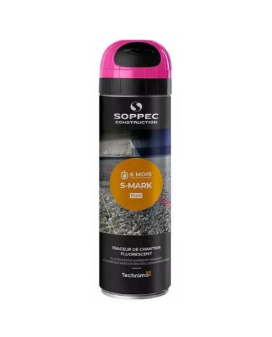 Peinture de marquage provisoire fluorescente - 3 à 6 mois - S-MARK TECHNIMA SOPPEC