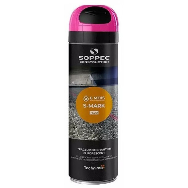 Peinture de marquage provisoire fluorescente - 3 à 6 mois - S-MARK TECHNIMA SOPPEC