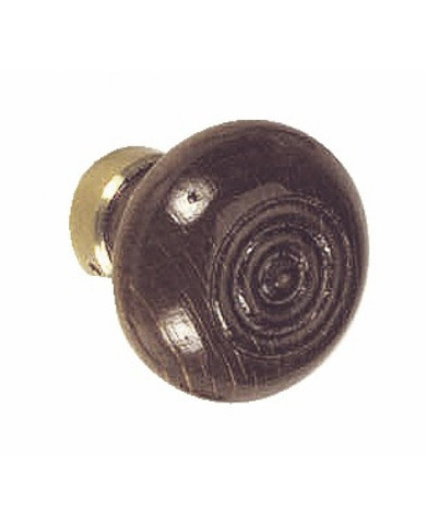 Boutons doubles ronds rustiques - bois et laiton DUBOIS INDUSTRIES