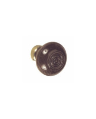 Boutons doubles ronds rustiques - bois et laiton DUBOIS INDUSTRIES