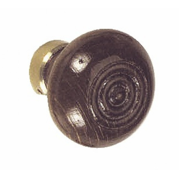 Boutons doubles ronds rustiques - bois et laiton DUBOIS INDUSTRIES