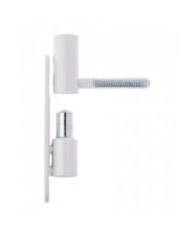 Fiches sur platine pour menuiserie PVC - acier zingué blanc OTLAV
