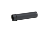Tuyau acier émail noir coulissant - réglable de 6 à 36 cm TEN