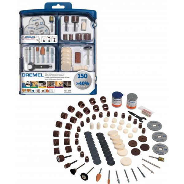 Coffret 150 accessoires multi-usages - 2615S724JA DREMEL