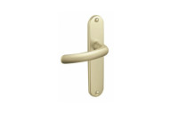 Poignées de porte sur plaques - aluminium champagne - Budget VACHETTE