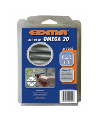 Agrafes pour la pose de grillage - Omega 20 EDMA