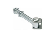 Gond à tige filetée - long 130 mm - pour portail acier COMUNELLO