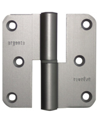 Paumelle à lame ouverte - en aluminium anodisé - 80 x 80 mm ARGENTA