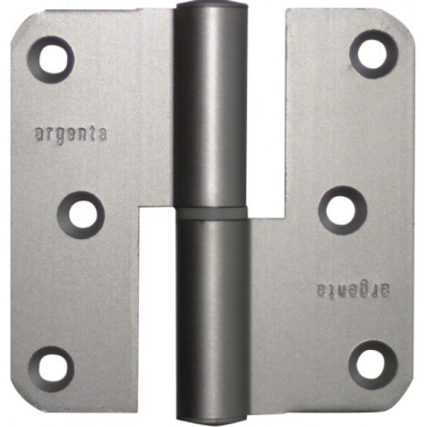 Paumelle à lame ouverte - en aluminium anodisé - 80 x 80 mm ARGENTA