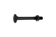 Boulon tête ronde collet carré Japy - acier zingué noir BRICOZOR