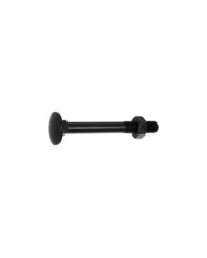 Boulon tête ronde collet carré Japy - acier zingué noir BRICOZOR