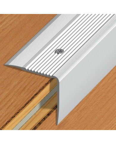 Nez de marche intérieur ou extérieur - aluminium strié - Large 41 V DINAC