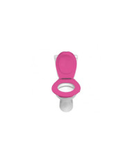 Lunette et abattant WC clipsable - Rose PAPADO