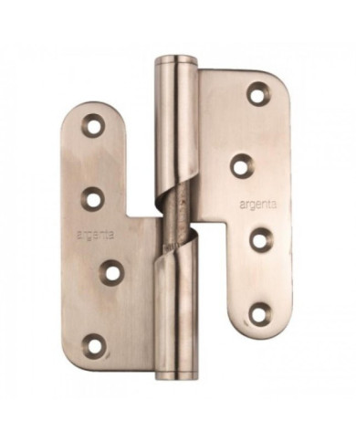 Paumelle à hélice - menuiserie bois - inox - montante - 100x86 mm ARGENTA
