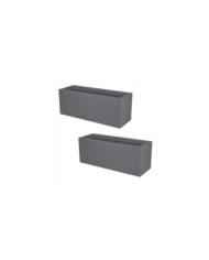 Lot de 2 Balconnieres Volcania'Up - 25 litres - gris galet EDA PLASTIQUES