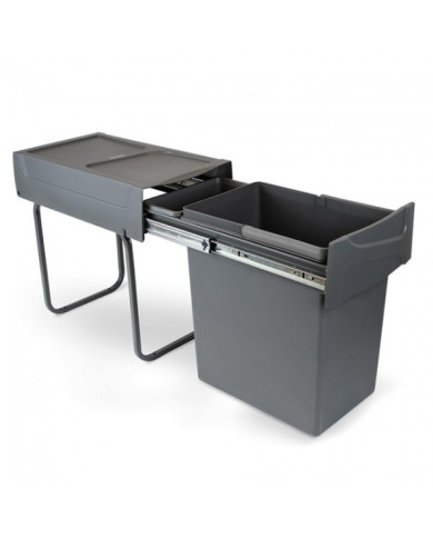 Poubelle coulissante - amovible - 1 bac 20 litres EMUCA