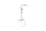 Colonne de douche thermostatique avec tablette verre blanc - Ocean SCHÜTTE