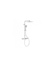Colonne de douche thermostatique avec tablette verre blanc - Ocean SCHÜTTE