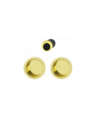 Poignée porte coulissante rosace ronde - set de tirage - 4920 HOPPE