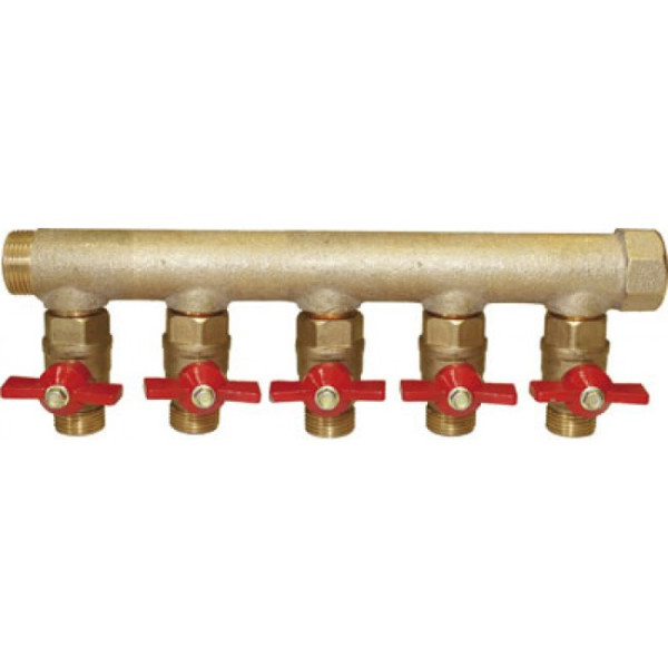Collecteur 20x27 MF prè-équipé avec vannes 15x21 RIQUIER