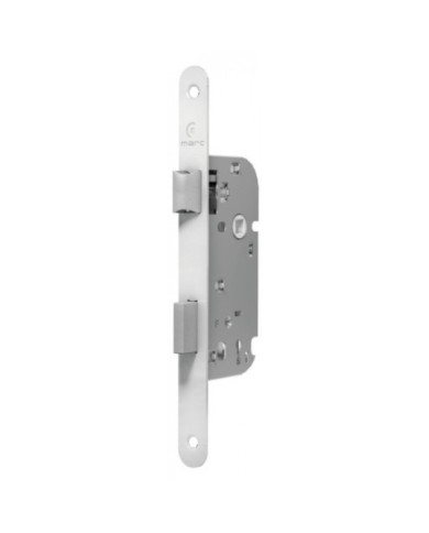 Serrure à larder - petit coffre - axe 50 mm - têtière blanche MARQUES SA