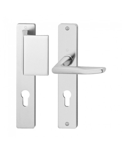 Poignées de porte palière sur plaques - aluminium - Zürich HOPPE